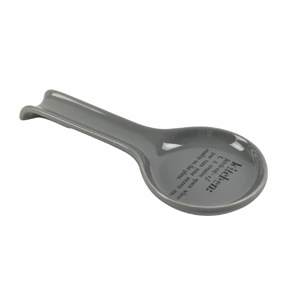 Poggiamestolo "kitchen" 27,8x12,4x3,5 cm Ceramica VdE Tivoli 1996 Grigio