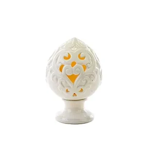 Pomo porcellana c/led 9,5xh.13,5cm53137