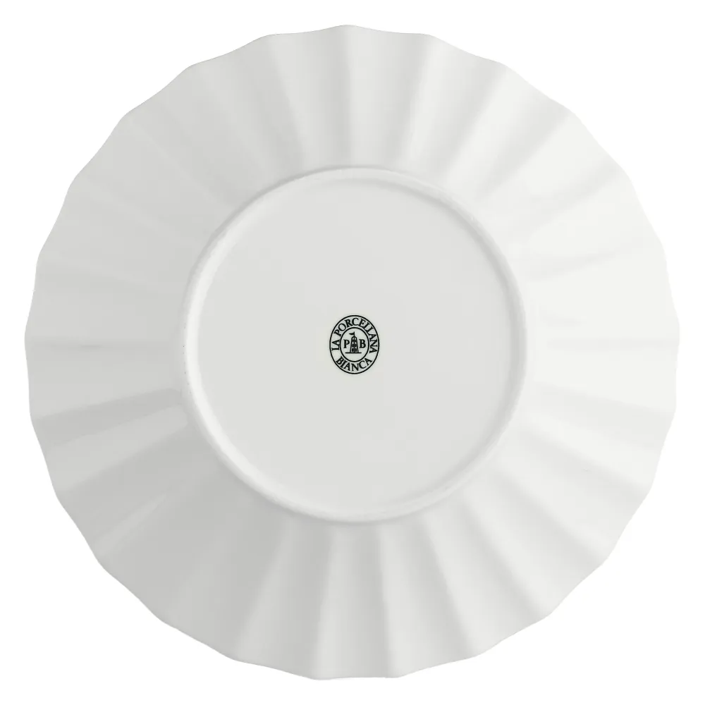 LA PORCELLANA BIANCA Ducale Piatto Fondo Set 6 Pezzi 22cm Bianco