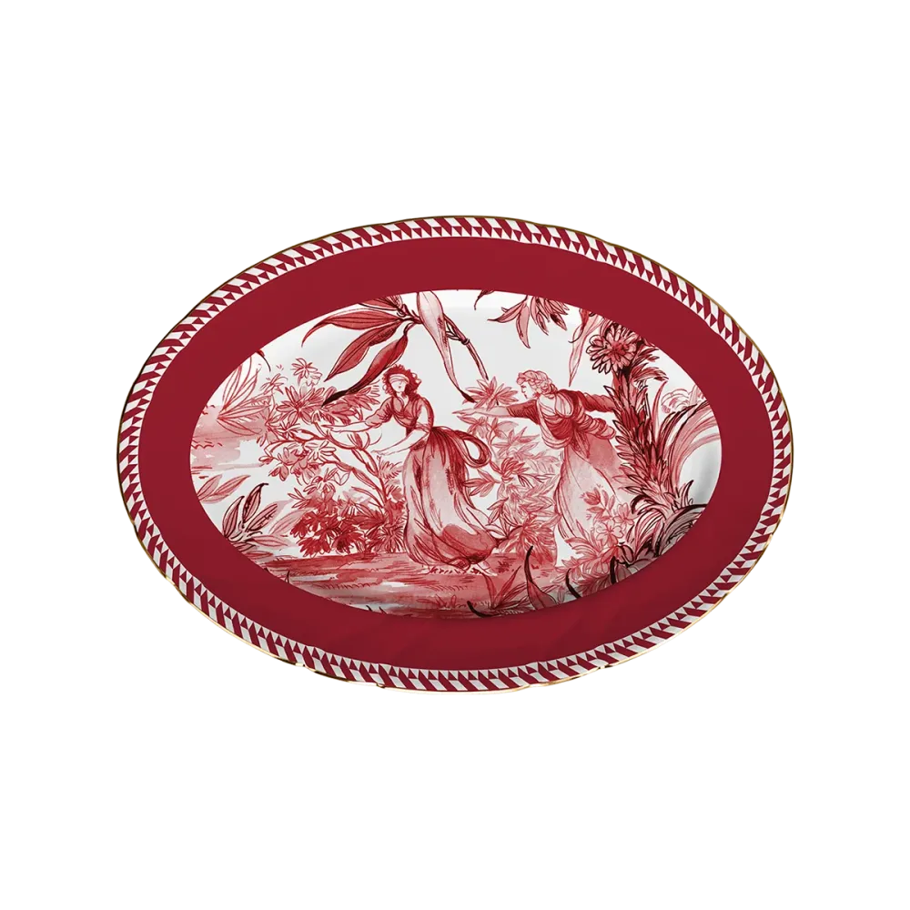 Piatto Ovale Grande - Le Rouge Porcellana