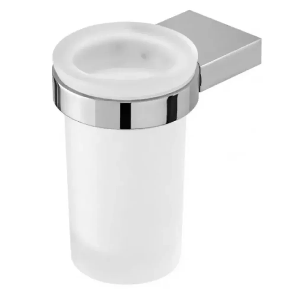 Portabicchiere Acciaio Cromato Modello Futura Dim. Cm (Hxp):16Xø8 Cromo Idroweb