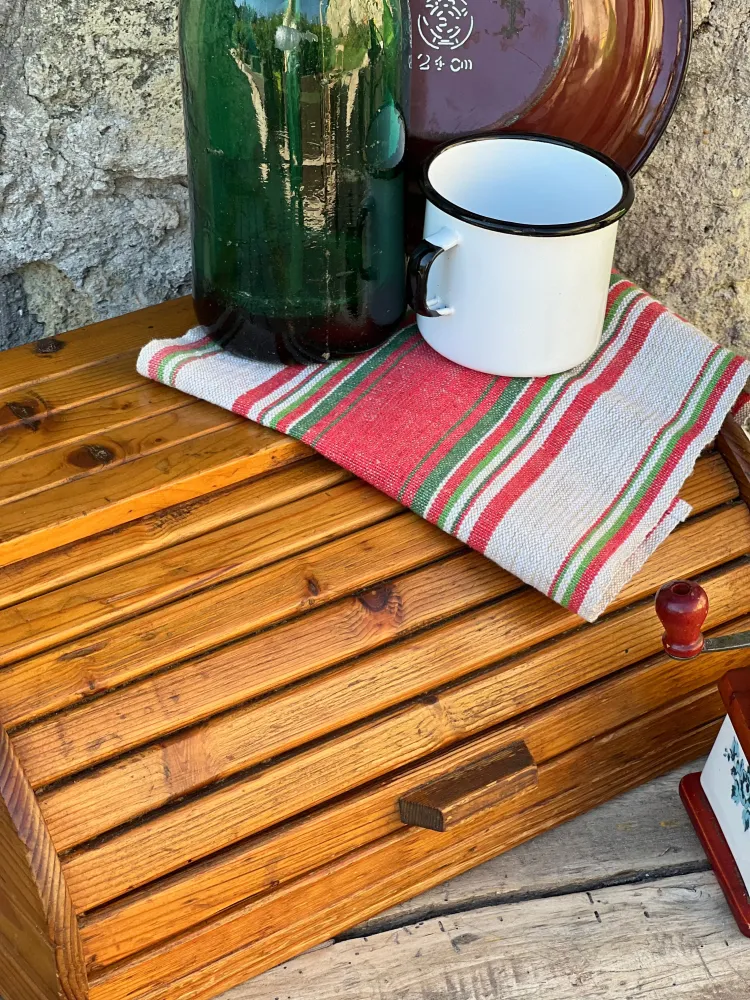 Portapane vintage legno
