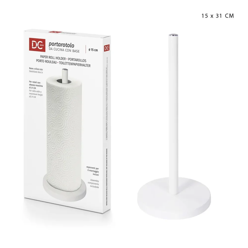 Dc Portarotolo Da Tavolo 15X33Cm Bianco
