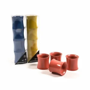 Portatovaglioli set da 4 pezzi 4.5xd.4.5cm colori assortiti