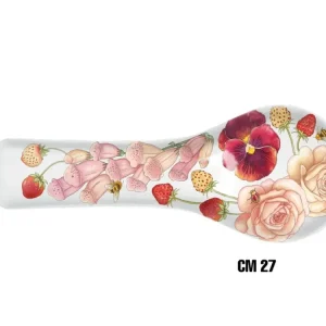 Posamestolo melamina 27cm fiori rosa