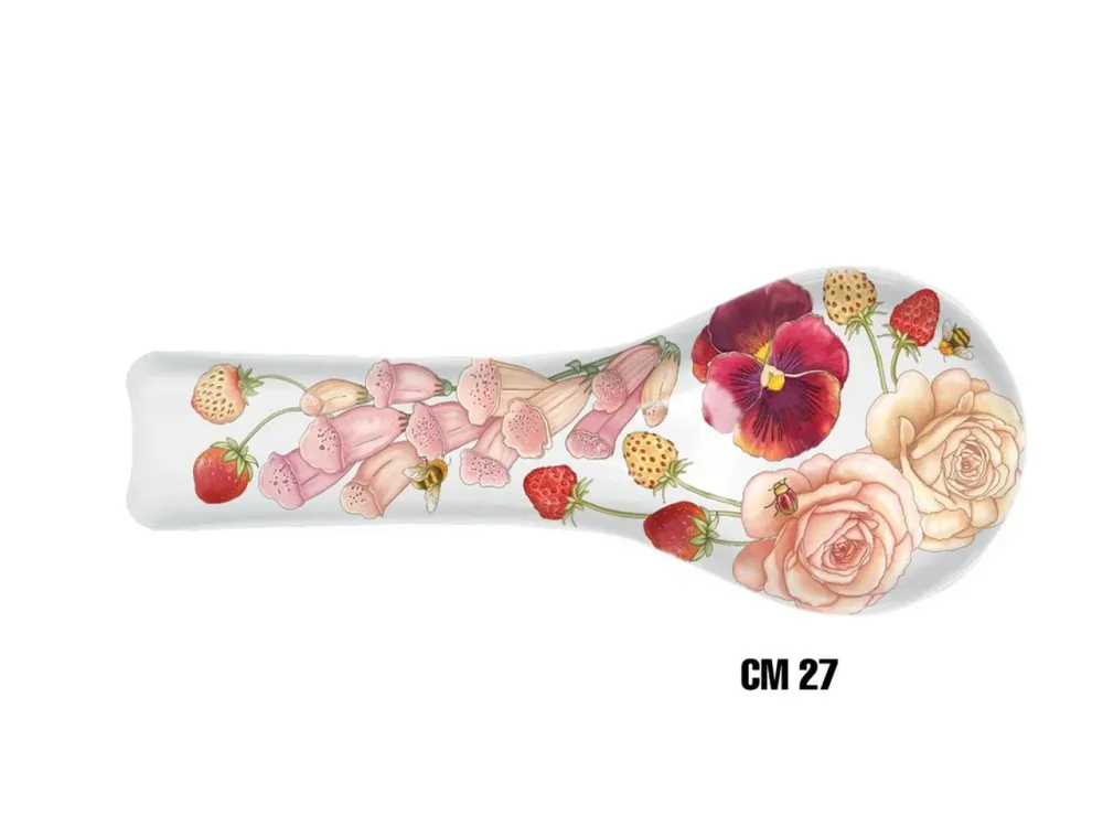 Posamestolo melamina 27cm fiori rosa