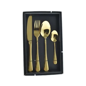 Posate acciaio 24 pezzi oro