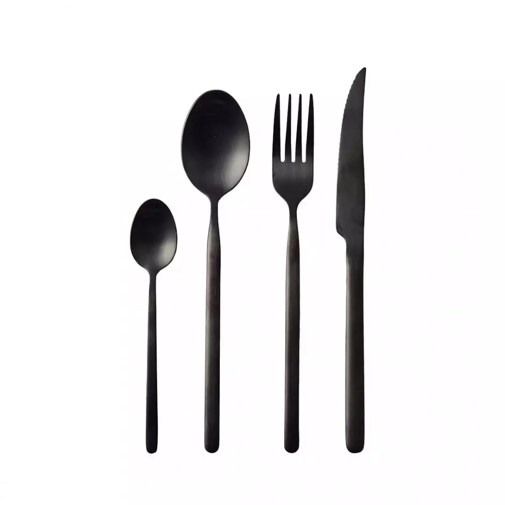 Posate Nero opaco set 24 pezzi