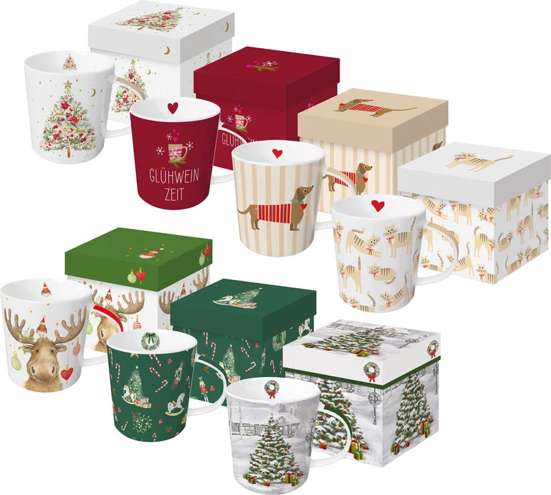 Ppd Tazza Aglow – 400 ml, Ø 9,8 cm, New Bone China, Multicolore, lavabile lavastoviglie, adatta al microonde
