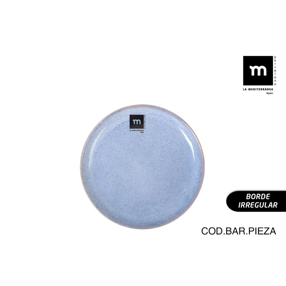 Prato de Jantar La Mediterránea Macarella blue Ø 16 cm (24 Unidades)