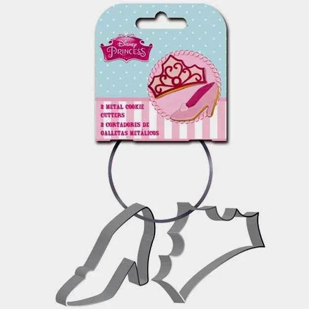 Principessa. Scarpetta e Corona. Set di 2 Stampi Tagliapasta metallo.