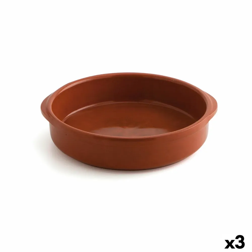 Teglia Raimundo Barro Profesional Marrone Ceramica Ø 32 cm (3 Unità)