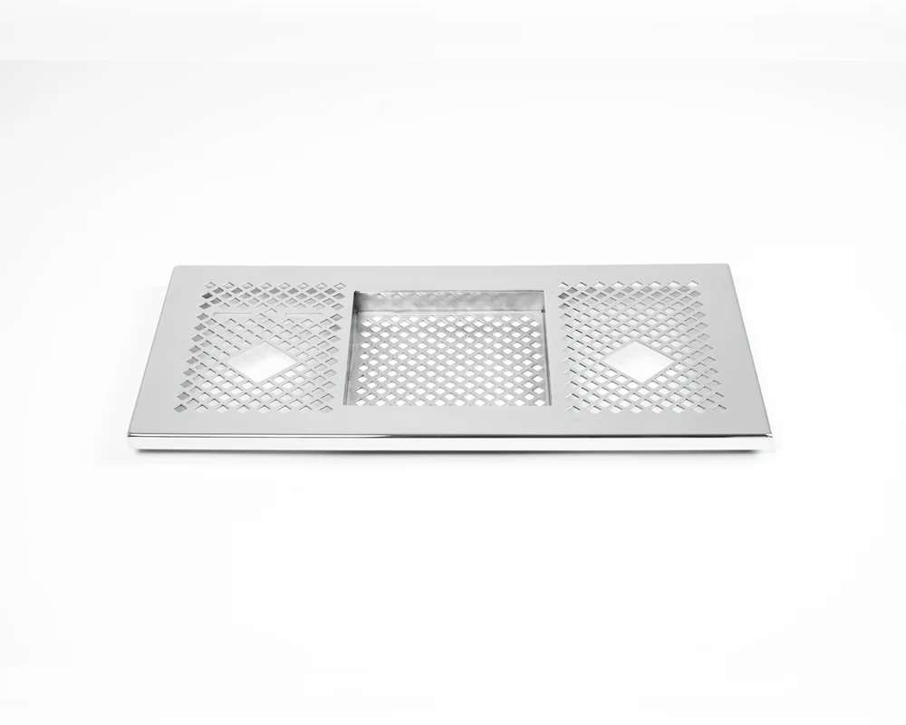 Vassoio raccogligocce acciaio inox per La Marzocco Linea Mini R con apertura Acaia RB Crafts