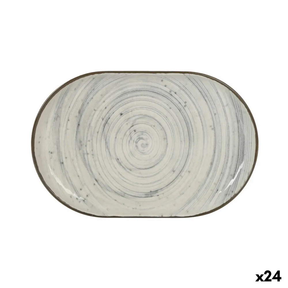 Recipiente de Cozinha La Mediterránea Vortex Oval 20 x 13 x 2 cm (24 Unidades)
