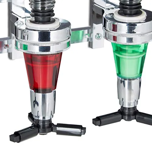 Relaxdays Spillatore da Parete, Bar Butler per 8 Bottiglie, Dosatore Professionale da 3 cl, HLP 73x36x11 cm, Argento
