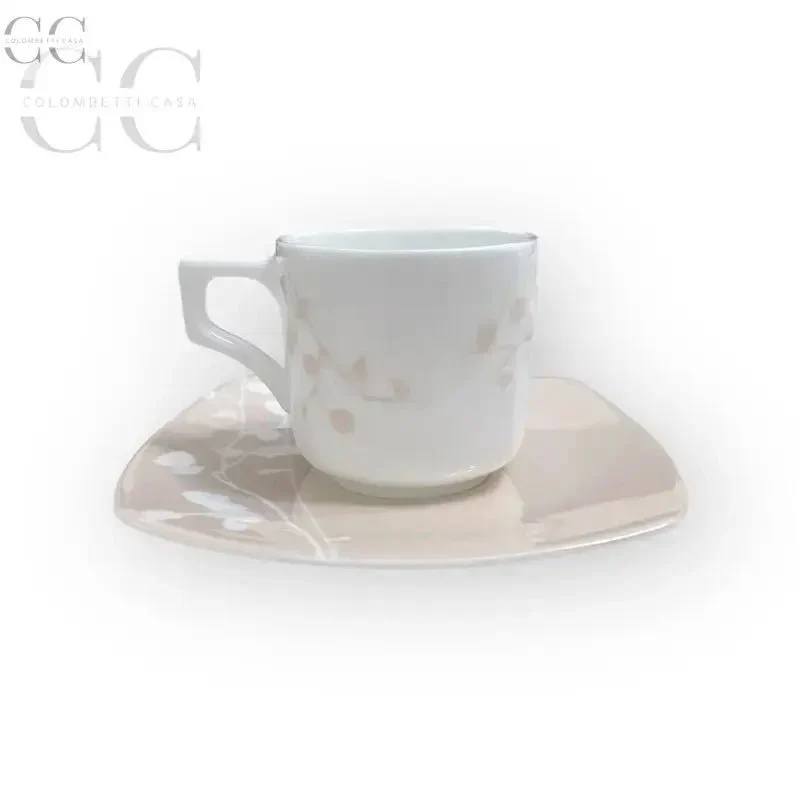 Set 6 tazzine da caffè Vela naïf rose porcellana Richard Ginori