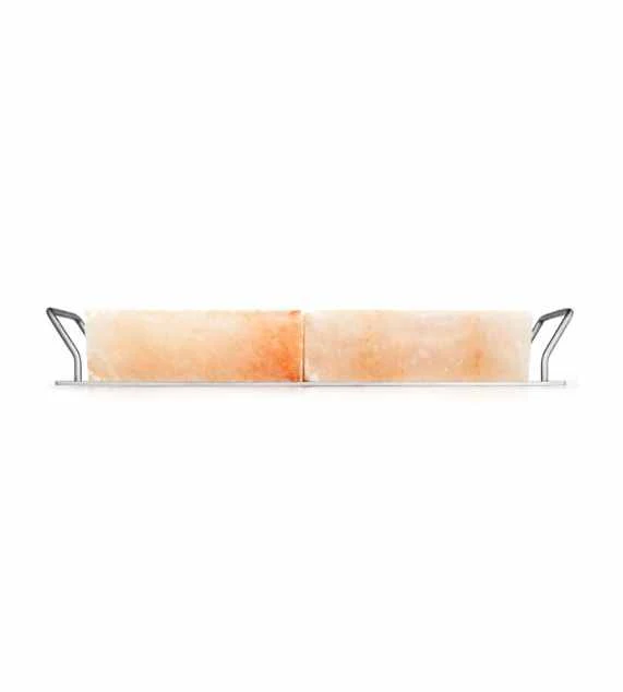 RIVSALT 2 Pietre di Sale Rosa Dell'Himalaya con Base Acciaio