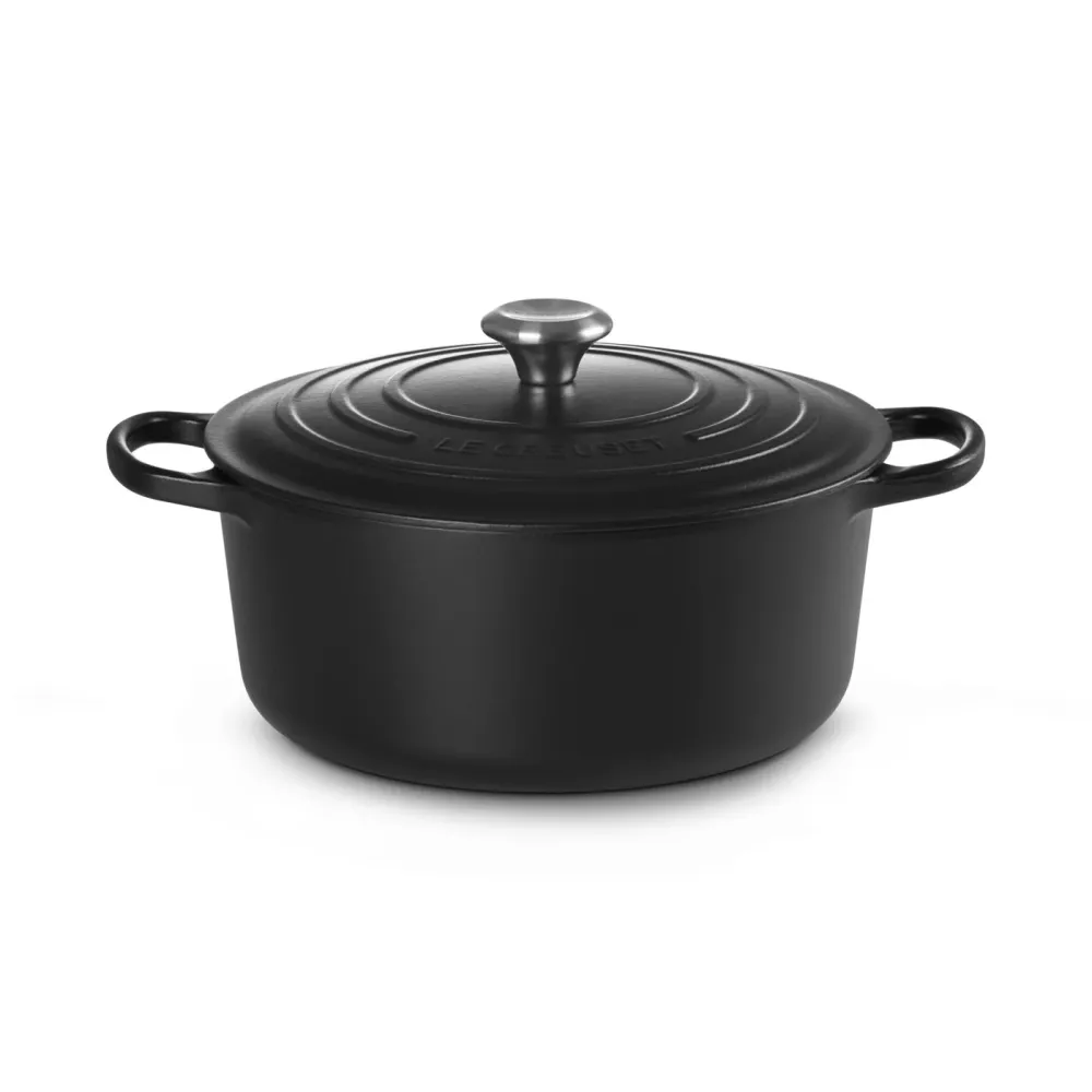 Rostiera ghisa Le Creuset Pan Signature, Ø 28 cm, nera
