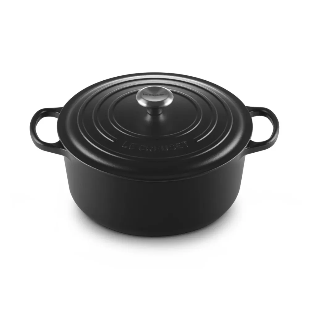 Rostiera ghisa Le Creuset Pan Signature, Ø 28 cm, nera