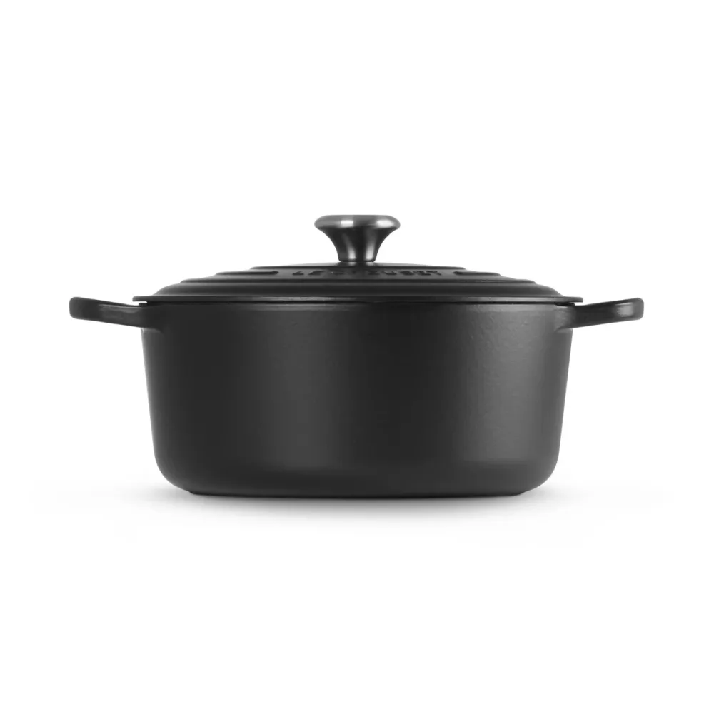Rostiera ghisa Le Creuset Pan Signature, Ø 28 cm, nera