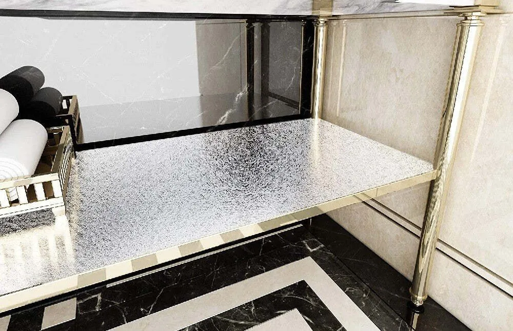 Rotolo Adesivo Alluminio 61cmx3mt Per Cassetti Mobili Armadi Parati Cucina 70502