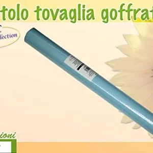 Rotolo, tovaglia , goffrata, celeste, 7 metri, 120 cm