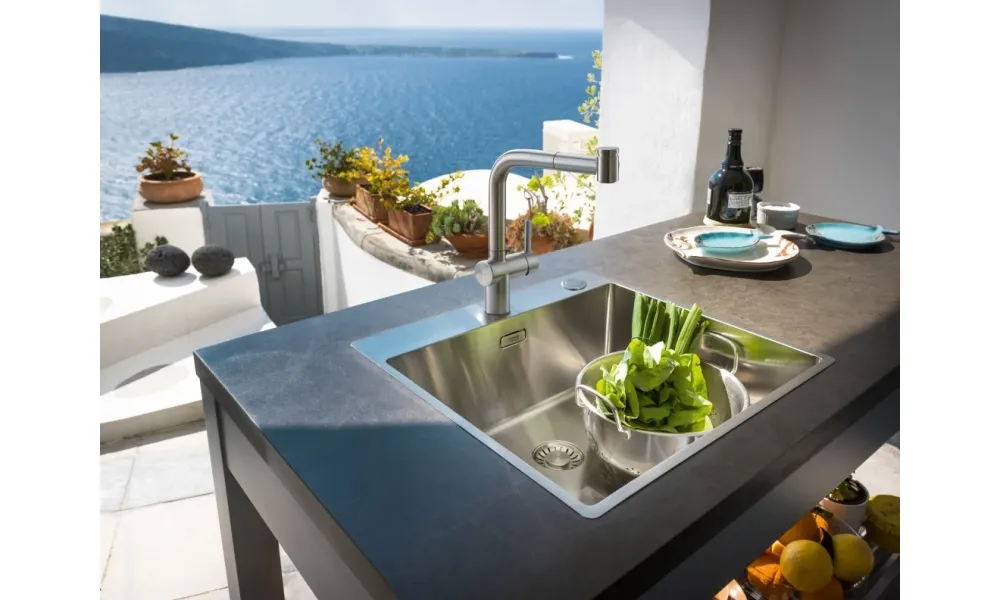 Rubinetto cucina Atlas Neo Spray inox Estraibile Franke 115.0521.441