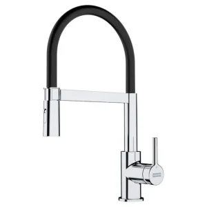 Rubinetto cucina Lina Semi-Pro Cromo/nero Allungabile Franke 115.0626.085