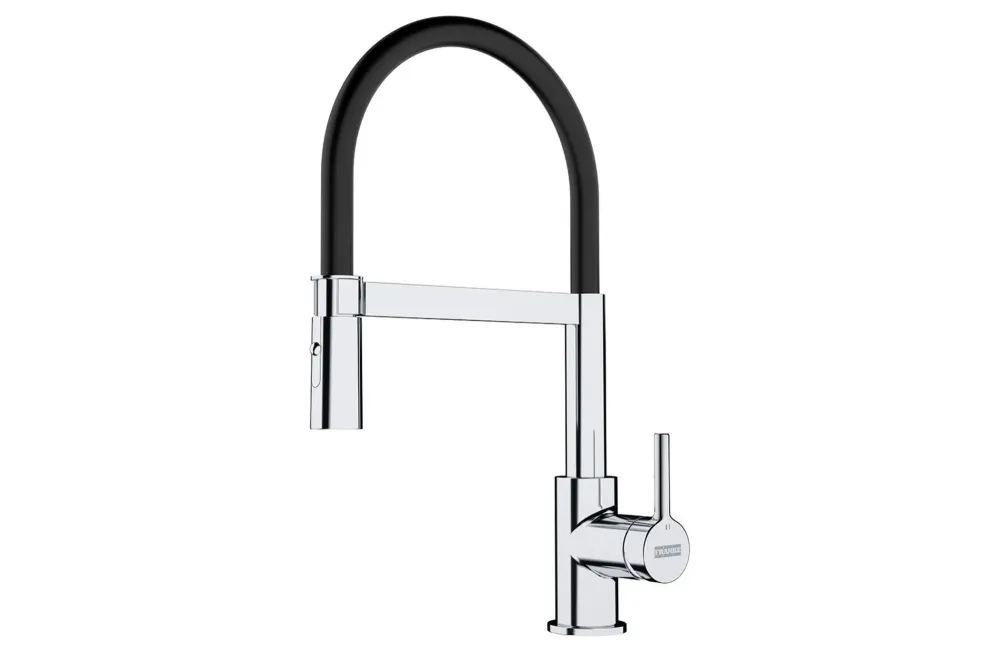 Rubinetto cucina Lina Semi-Pro Cromo/nero Allungabile Franke 115.0626.085