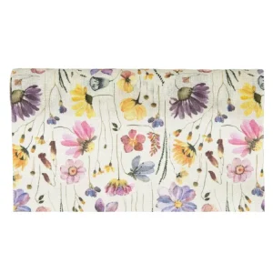 Runner con fiori viola misura cm28x3mt