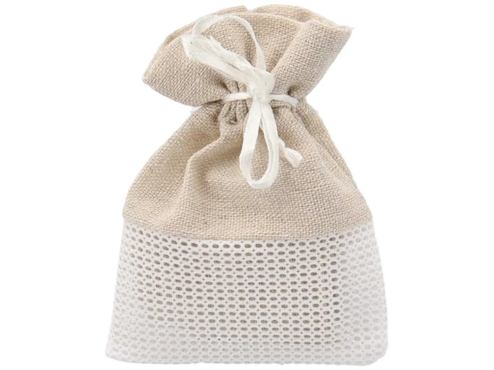 Sacchetto cot. e rete* bianco a2648-01