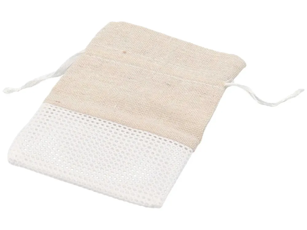 Sacchetto cot. e rete* bianco a2648-01