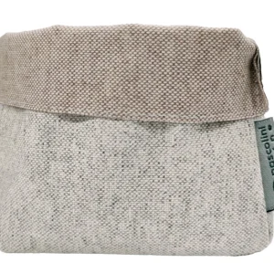 Sacchetto Portapane Cotone Idrorepellente Cm.11x12x12h Grigio Chiaro/n