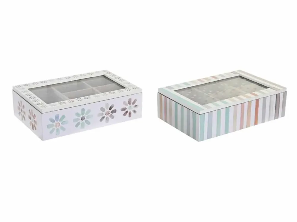 SCATOLA INFUSIONI MDF CRISTALLO 23X15X7cm 2 assortimenti