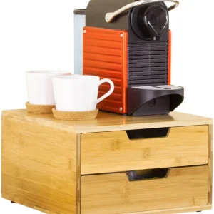 scatola per capsule di caffè | scatola portaoggetti | Scatola con cassetto bambù | Modello FRG82-N
