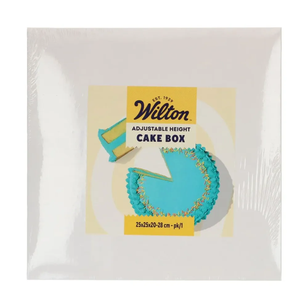 Scatola per Torta Regolabile 25x25 x 20-28cm