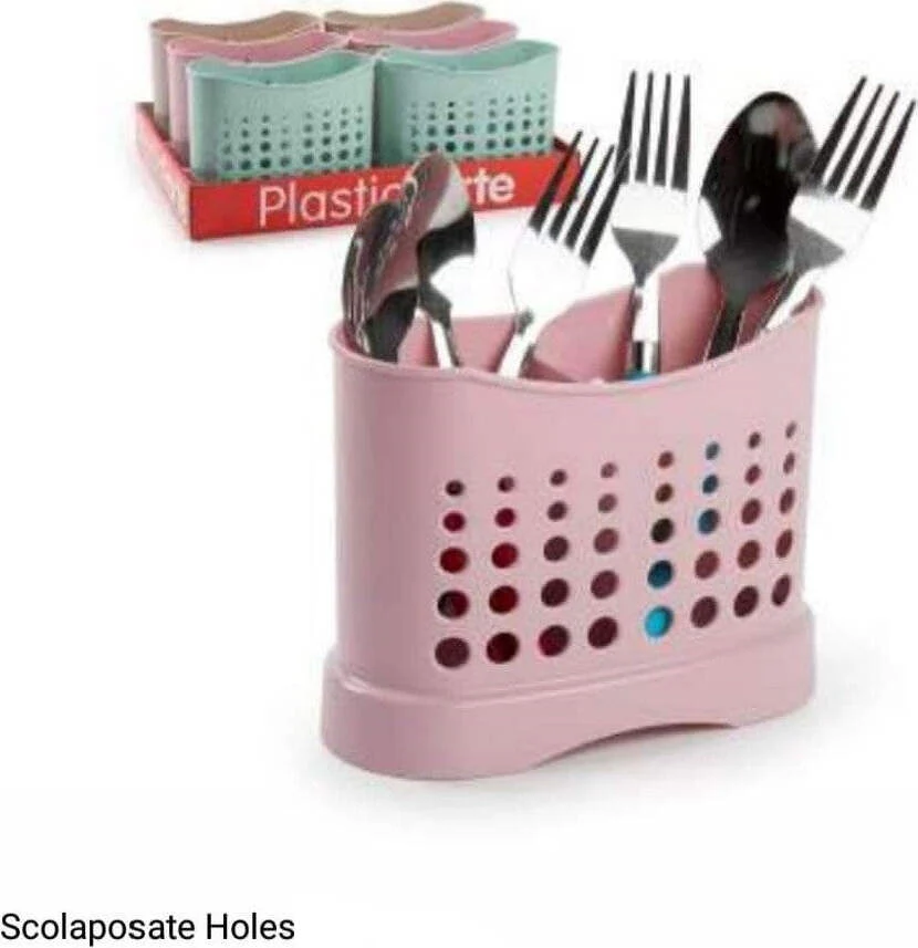 Scolaposate Holes Vintage Scola Porta Posate Cucina Plastica Colorata 117171a