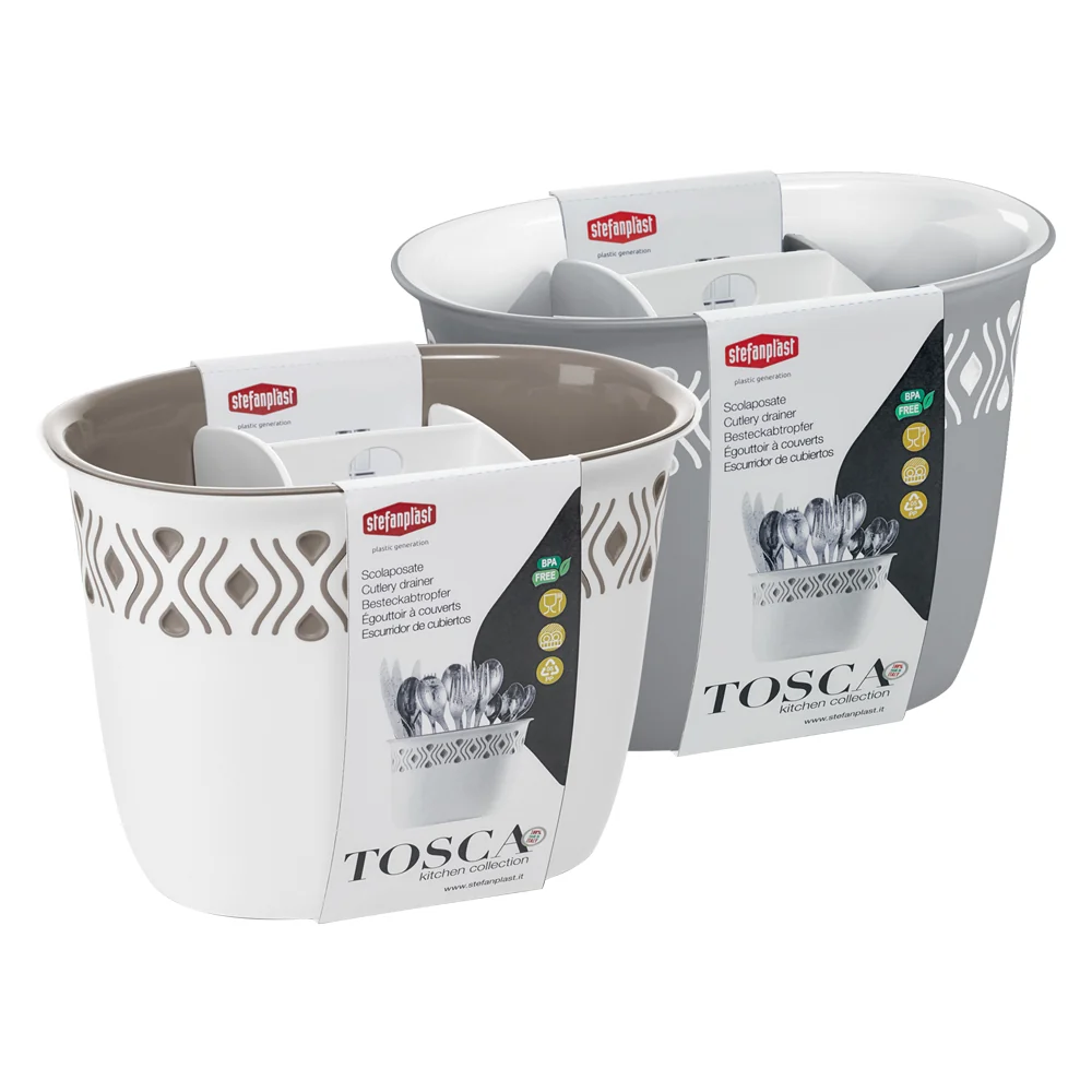 Scolaposate 'Tosca' Grigio/Bianco - Stefanplast