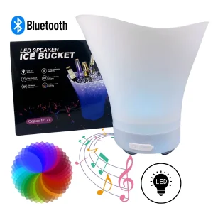 Secchiello Ghiaccio Seau Glaces Cestello 7 Litri LED RGB con Speaker Bluetooth