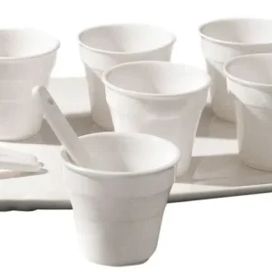 Seletti Estetico Quotidiano Set 6 Tazzine Caffe', 6 Cucchiaini e Vassoio porcellana