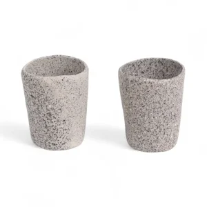 Seletti Newlithic Set 2 Bicchieri Porcellana