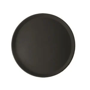 Servire vassoio attorno anti -Slip nero d27,5 cm