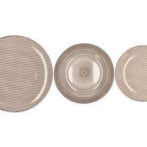 Servizio di piatti da 18 pezzi porcellana beige