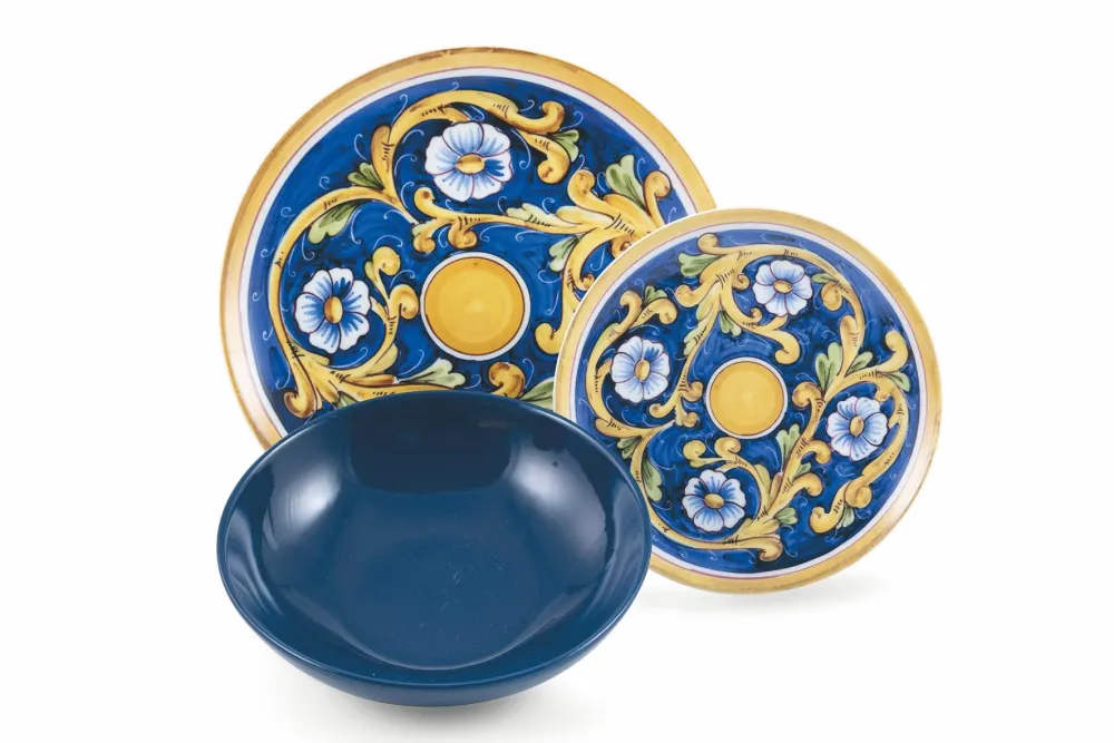 Servizio Piatti 18 Pezzi Porcellana e Gres Multicolor Villa d'Este Home Tivoli Sicilia