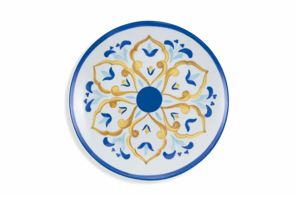 Servizio Piatti 18 Pezzi Porcellana e Gres Multicolor Villa d'Este Home Tivoli Sicilia