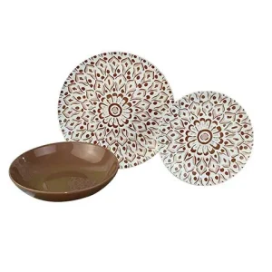 Servizio piatti tortora 18pz 54744