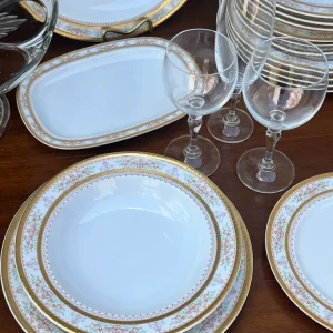 Servizio da tavola per 12 persone Bischofsthal Bavaria decorata oro