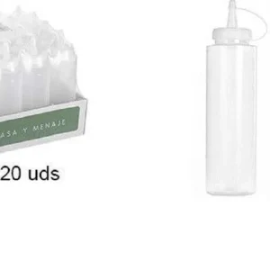 Set 20pz Bottiglie Dosatore Plastica Beccuccio Per Salse Condimenti 250ml 102771
