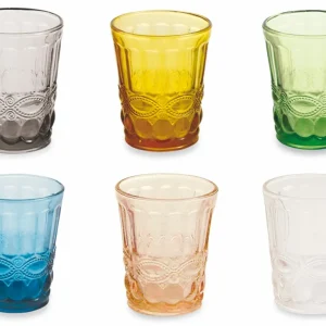 Set 6 Bicchieri Ø8x10 cm Vetro Villa d'Este Home Tivoli Nobilis Multicolor