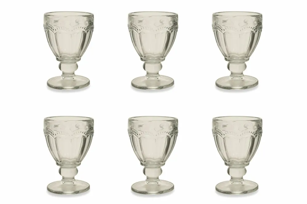 Set 6 Calici Ø9x13 cm Vetro Villa d'Este Home Tivoli Corinto Trasparente